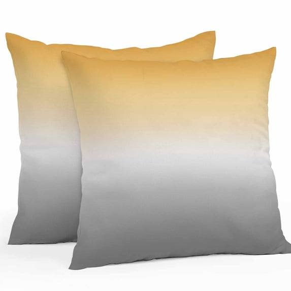 Throw Pillow Covers 20x20 Inch Set of 2, Color Gradient Pattern Waterproof Outdoor Pillow Covers, Decorative Cushion Pillowcases for Couch, Sofa, Bed, Garden, Patio