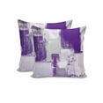 thumbnail image 1 of Throw Pillow Covers 20x20 Inch Set of 2 Purple Gray Block Decorative Pillow Covers Abstract Art Cushion Cover Pillowcase for Sofa Couch Bed Home Decor, 1 of 9