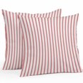 thumbnail image 1 of Throw Pillow Covers 20x20 Inch Set of 2, Red Striped Waterproof Outdoor Pillow Covers, Red White Stripes Farmhouse Decorative Cushion Pillowcases for Couch, Sofa, Bed, Garden, Patio, 1 of 9