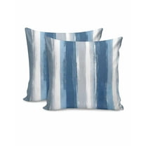 Throw Pillow Covers 20x20 Inch Set of 2 Blue Gray Stripe Decorative Pillow Covers Abstract Art Cushion Cover Pillowcase for Sofa Couch Bed Home Decor