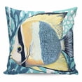 thumbnail image 1 of Throw Pillow Covers 20x20 Inch, Summer Coastal Decorative Pillow Cases for Couch Sofa Bed, Vintage Ocean Colorful Fish Coral Cotton Linen Square Home Decor Pillowcases with Hidden Zipper, 1 of 7