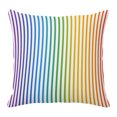thumbnail image 1 of Throw Pillow Covers 20x20 Inch, Thin Rainbow Striped Decorative Pillow Cases for Couch Sofa Bed, Farmhouse Modern Stripes Cotton Linen Square Home Decor Pillowcases with Hidden Zipper, 1 of 9