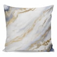 thumbnail image 1 of Throw Pillow Covers 20x20 Inch, White Gold Marble Decorative Pillow Cases for Couch Sofa Bed, Abstract Blue Simple Geometric Cotton Linen Square Home Decor Pillowcases with Hidden Zipper, 1 of 7