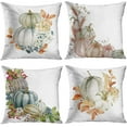 thumbnail image 1 of Throw Pillow Covers 20x20 Inches Home Decor Set of 4 Pillow Cases Decorative for Bed Sofa Cushion Couch Outdoor Watercolor Pumpkins Pillowcases, 1 of 6