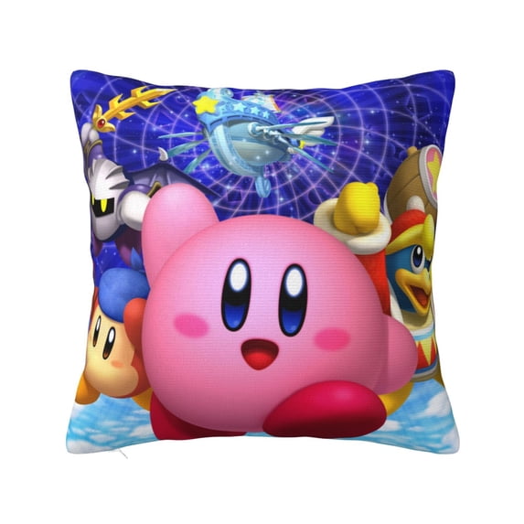 Throw Pillow Covers 22"x22" Inch, Kirby Decorative Pillow Case for Sofa Couch Chair Bedroom Modern Decor