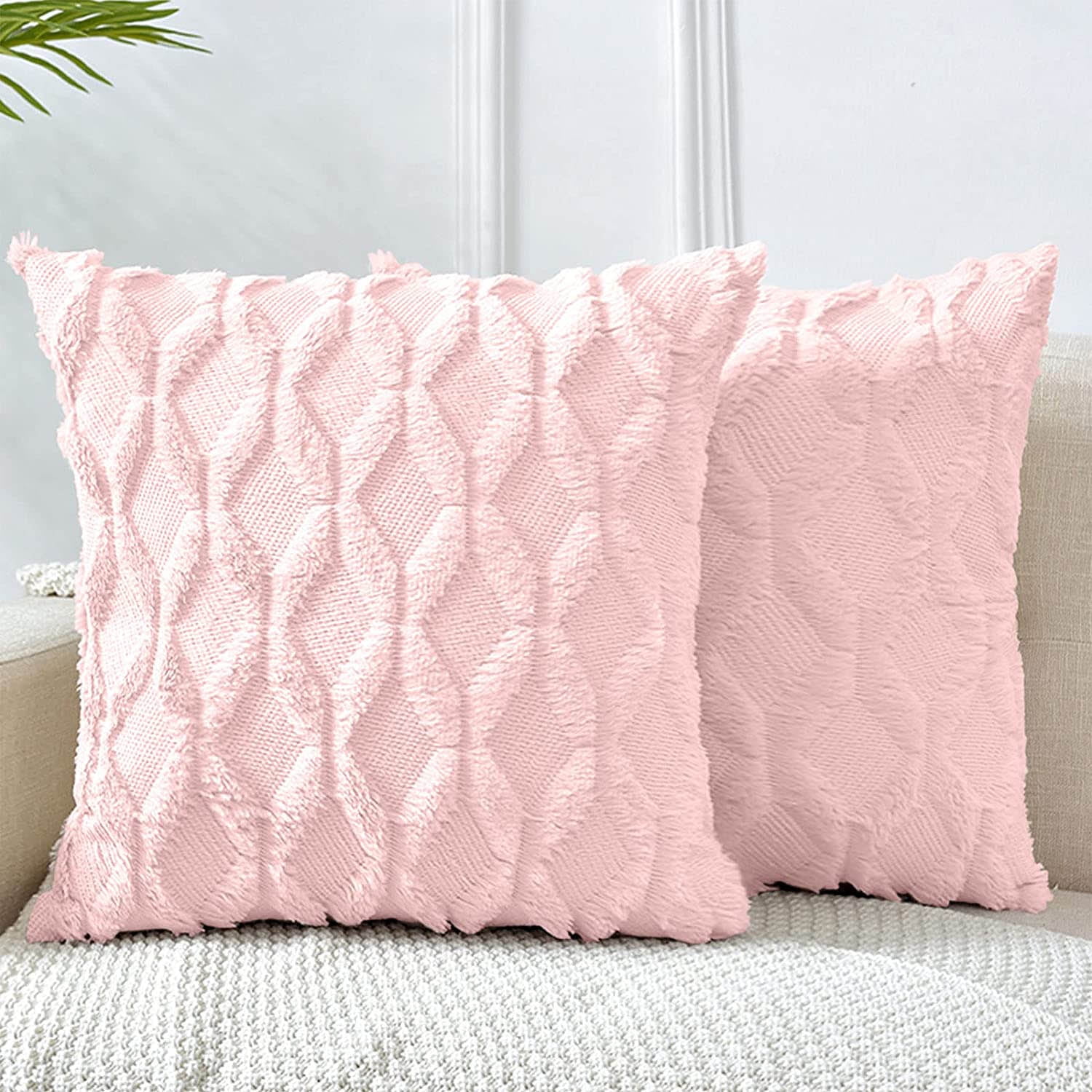 Throw Pillow Covers 22x22 Decorative Boho Pillow Case Cushion