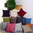 thumbnail image 1 of Throw Pillow Covers 22x22 Inch, Rustic Linen Decorative Square Pillowcases, Farmhouse Holiday Cushion Covers for Couch Sofa Living Room Bedroom Outdoor Home Decor, 1 of 2