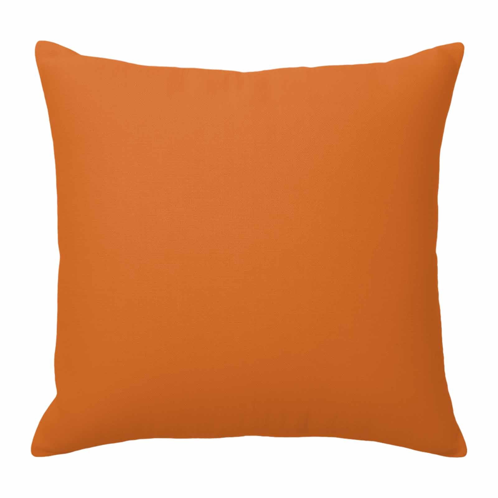 Throw Pillow Covers 24 x 24 Inch, Orange Cotton Linen Pillows Cases, Pure Orange Square Cushion Covers for Couch Sofa Bed