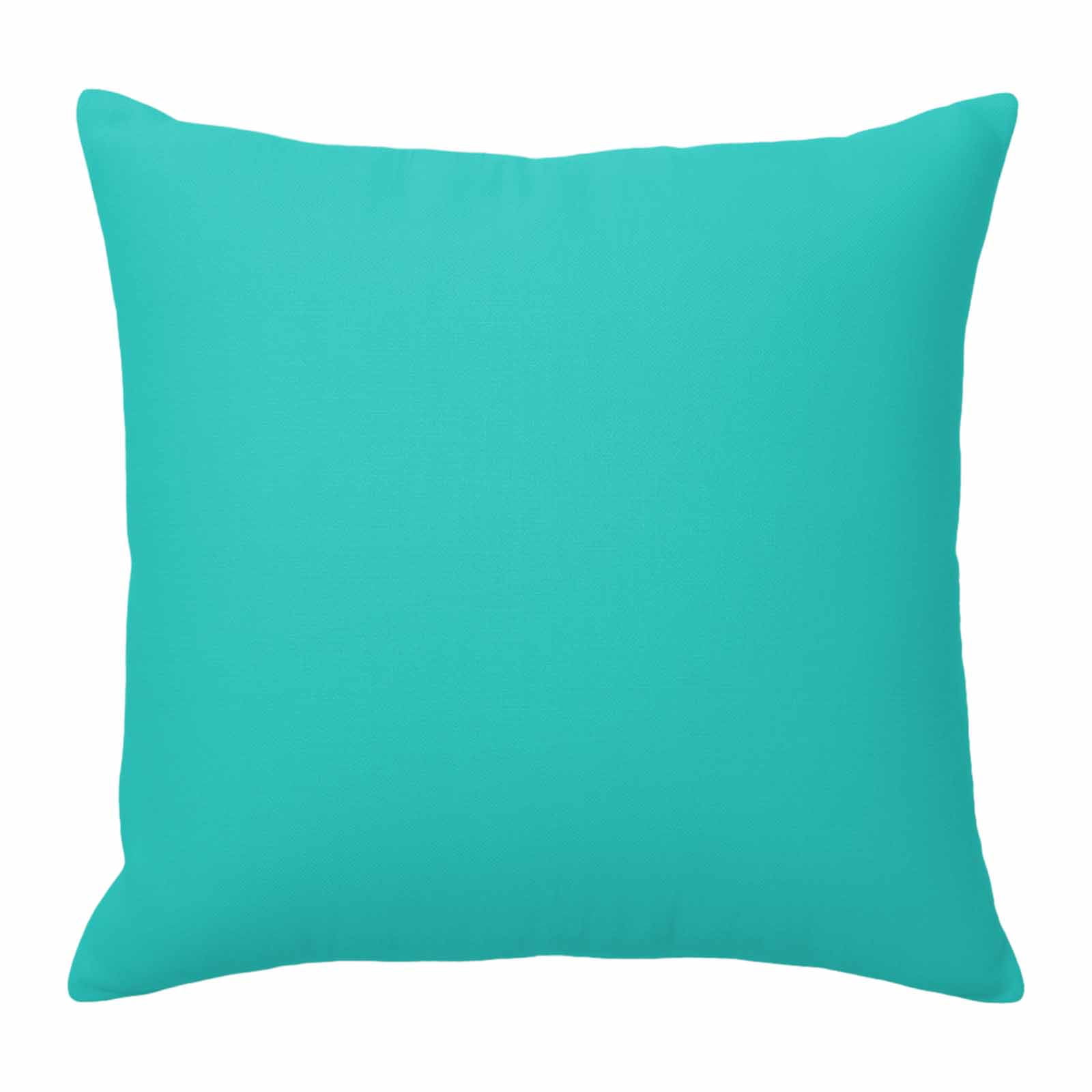 Throw Pillow Covers 24 x 24 Inch, Turquoise Cotton Linen Pillows Cases, Modern Pure Turquoise Square Cushion Covers for Couch Sofa Bed