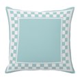 thumbnail image 1 of Throw Pillow Covers 24x24 Inch, Aqua Geometric Decorative Pillow Cases for Couch Sofa Bed, Modern Abstract Art Plaid Gingham Cotton Linen Square Home Decor Pillowcases with Hidden Zipper, 1 of 9