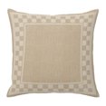 thumbnail image 1 of Throw Pillow Covers 24x24 Inch, Beige Geometric Decorative Pillow Cases for Couch Sofa Bed, Rustic Modern Abstract Plaid Gingham Cotton Linen Square Home Decor Pillowcases with Hidden Zipper, 1 of 6