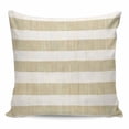 thumbnail image 1 of Throw Pillow Covers 24x24 Inch, Cream Striped Decorative Pillow Cases for Couch Sofa Bed, Farmhouse Vintage Brown Stripes Cotton Linen Square Home Decor Pillowcases with Hidden Zipper, 1 of 7