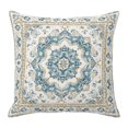 thumbnail image 1 of Throw Pillow Covers 24x24 Inch, Green Boho Decorative Pillow Cases for Couch Sofa Bed, Rustic Ethnic Native Abstract Geometric Cotton Linen Square Home Decor Pillowcases with Hidden Zipper, 1 of 9