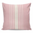 thumbnail image 1 of Throw Pillow Covers 24x24 Inch, Pink Beige Striped Decorative Pillow Cases for Couch Sofa Bed, Modern Farmhouse Retro Lines Cotton Linen Square Home Decor Pillowcases with Hidden Zipper, 1 of 7