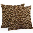thumbnail image 1 of Throw Pillow Covers 24x24 Inch Set of 2, Brown Leopard Print Waterproof Outdoor Pillow Covers, Classic Abstract Animal Patterned Decorative Cushion Pillowcases for Couch, Sofa, Bed, Garden, Patio, 1 of 9