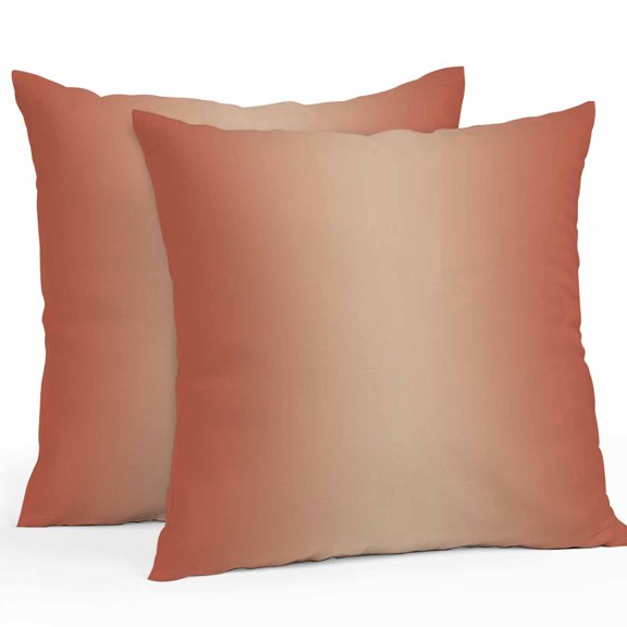 Throw Pillow Covers 24x24 Inch Set of 2, Red Orange Ombre Waterproof Outdoor Pillow Covers, Modern Gradient Abstract Art Decorative Cushion Pillowcases for Couch, Sofa, Bed, Garden, Patio