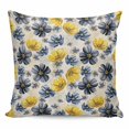 thumbnail image 1 of Throw Pillow Covers 24x24 Inch, Yellow Floral Decorative Pillow Cases for Couch Sofa Bed, Pastoral Pastel Blue Daisy Wildflower Cotton Linen Square Home Decor Pillowcases with Hidden Zipper, 1 of 7