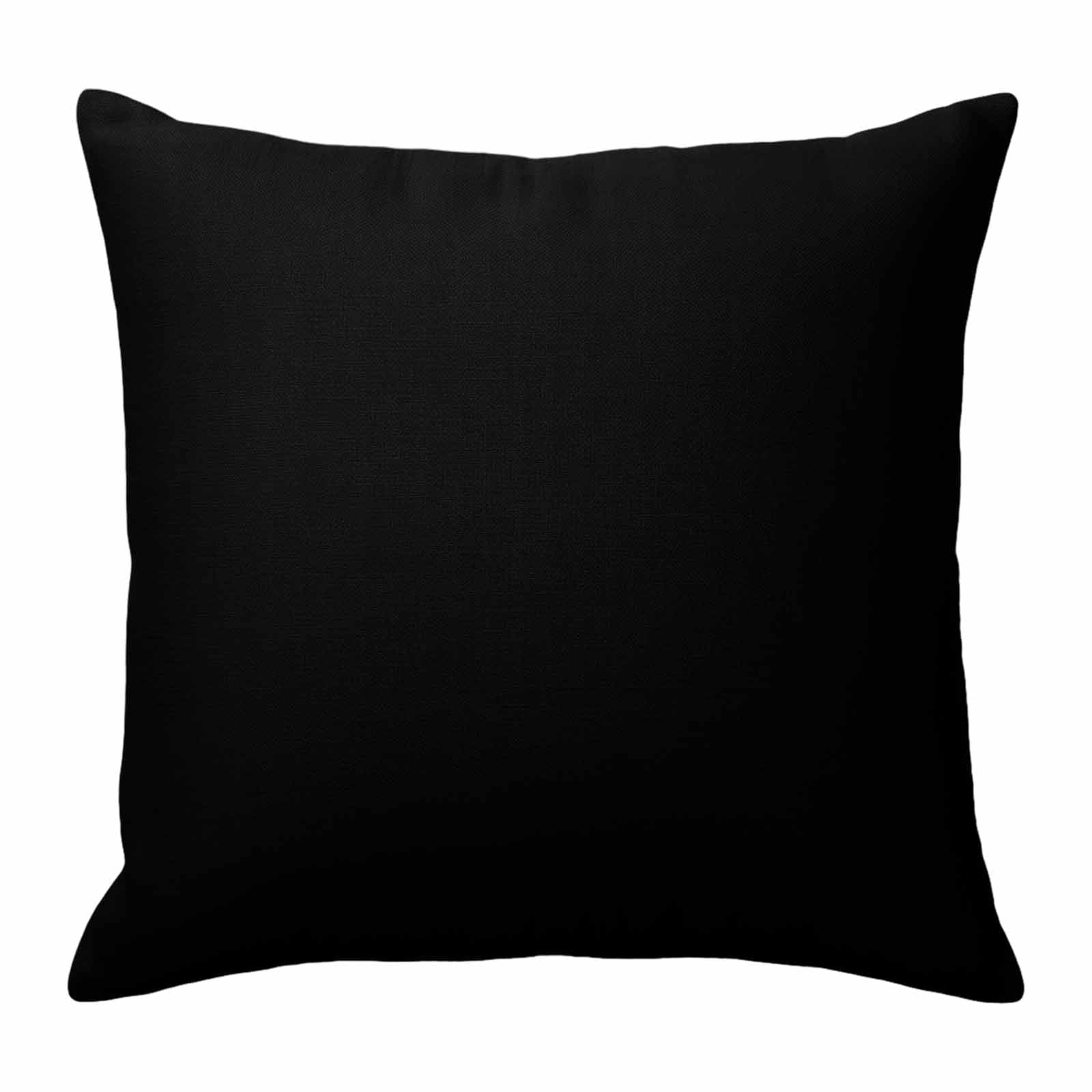 Throw Pillow Covers 26 x 26 Inch, Black Cotton Linen Pillows Cases, Pure Black Square Cushion Covers for Couch Sofa Bed