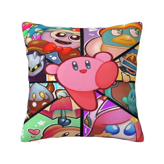 Throw Pillow Covers 26"x26" Inch, Kirby Decorative Pillow Case for Sofa Couch Chair Bedroom Modern Decor