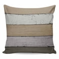 thumbnail image 1 of Throw Pillow Covers 26x26 Inch, Brown Wood Grain Decorative Pillow Cases for Couch Sofa Bed, Vintage Grey Stripe Gradient Grain Cotton Linen Square Home Decor Pillowcases with Hidden Zipper, 1 of 7