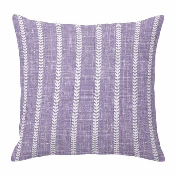 Throw Pillow Covers 26x26 Inch, Lavender Purple Striped Decorative Pillow Cases for Couch Sofa Bed, Modern Simple Lines Art Cotton Linen Square Home Decor Pillowcases with Hidden Zipper