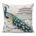 thumbnail image 1 of Throw Pillow Covers 26x26 Inch, Peacock Elegant Decorative Pillow Cases for Couch Sofa Bed, Watercolor Feather Retro Attic Flower Cotton Linen Square Home Decor Pillowcases with Hidden Zipper, 1 of 7