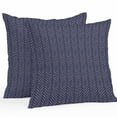 thumbnail image 1 of Throw Pillow Covers 26x26 Inch Set of 2, Blue Yellow Geometric Waterproof Outdoor Pillow Covers, Modern Abstract Art Striped Decorative Cushion Pillowcases for Couch, Sofa, Bed, Garden, Patio, 1 of 9