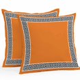 thumbnail image 1 of Throw Pillow Covers 26x26 Inch Set of 2, Orange Waterproof Outdoor Pillow Covers, Black Modern Geometric Abstract Art Aesthetics Decorative Cushion Pillowcases for Couch, Sofa, Bed, Garden, Patio, 1 of 9