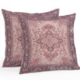 thumbnail image 1 of Throw Pillow Covers 26x26 Inch Set of 2, Red Floral Boho Waterproof Outdoor Pillow Covers, Vintage Ethnic Tribe Abstract Art Decorative Cushion Pillowcases for Couch, Sofa, Bed, Garden, Patio, 1 of 9