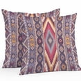 thumbnail image 1 of Throw Pillow Covers 26x26 Inch Set of 2, Southwest Aztec Waterproof Outdoor Pillow Covers, Country Retro Ethnic Geometric Motifs Decorative Cushion Pillowcases for Couch, Sofa, Bed, Garden, Patio, 1 of 9