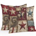 thumbnail image 1 of Throw Pillow Covers 26x26 Inch Set of 2, Texas Star Vintage Waterproof Outdoor Pillow Covers, Country Star Western Cowboy Decorative Cushion Pillowcases for Couch, Sofa, Bed, Garden, Patio, 1 of 9