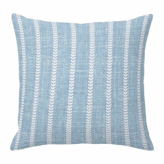 Throw Pillow Covers 26x26 Inch, Sky Blue Striped Decorative Pillow Cases for Couch Sofa Bed, Modern Bohemia Simple Lines Art Summer Cotton Linen Square Home Decor Pillowcases with Hidden Zipper