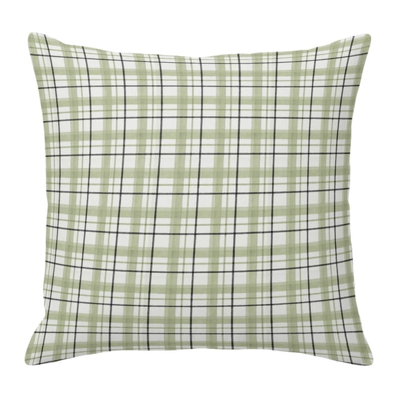 Throw Pillow Covers 26x26 Inch, Vintage Plaid Decorative Pillow Cases for Couch Sofa Bed, Sage Green Farmhouse Checkered Rustic Stripes Cotton Linen Square Home Decor Pillowcases with Hidden Zipper
