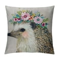 thumbnail image 1 of Throw Pillow Covers Animal with Flower Wreath Cotton Linen Square Home Decorative Throw Pillow Case Cushion Covers, 1 of 5