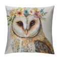 thumbnail image 1 of Throw Pillow Covers Animal with Flower Wreath Cotton Linen Square Home Decorative Throw Pillow Case Cushion Covers, 1 of 5