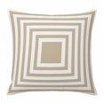 thumbnail image 1 of Throw Pillow Covers, Beige White Geometric Decorative Throw Pillow Covers 20x20 Inch, Square Minimalist Modern Square Linen Pillow Cases for Couch/Living Room/Sofa, 1 of 9