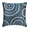 thumbnail image 1 of Throw Pillow Covers, Blue Throw Pillow Covers 16x16 inch (40x40 cm), Silk Throw Pillows For Couch, Circles & Dots, Mother Of Pearl, Contemporary Decorative Zippered - Midnight Moon, 1 of 3