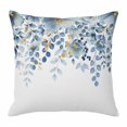 thumbnail image 1 of Throw Pillow Covers, Blue Tulip Eucalyptus 16x16 Pillow Covers for Couch/Sofa/Bed, Spring Summer Botanical Floral Chic Decorative Square Linen Cushion Pillowcase for Home Decor, 1 of 9