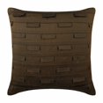 thumbnail image 1 of Throw Pillow Covers, Brown Pillows Cover, Pintucks Textured Pillow Cases, 20x20 inch (50x50 cm) Pillow Cover, Modern Throw Pillows Cover, Square Silk Pillowcase, Solid - Brown Ocean, 1 of 3