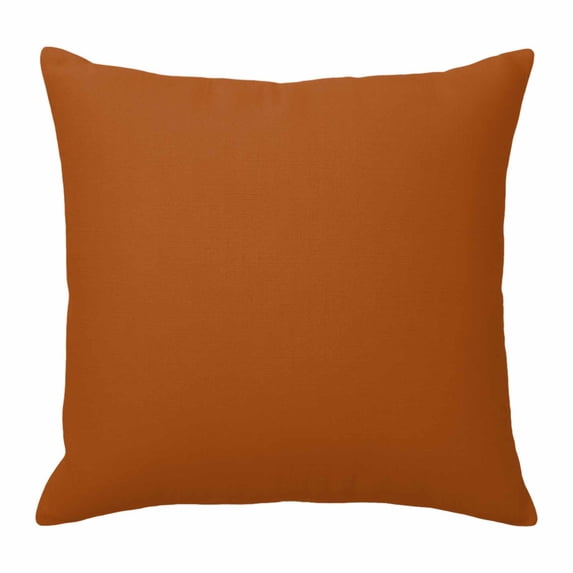 Throw Pillow Covers, Burnt Orange Decorative Throw Pillow Covers 18x18 Inch, Fall Autumn Thanksgiving Farmhouse Solid Color Square Linen Pillow Cases for Couch/Living Room/Sofa