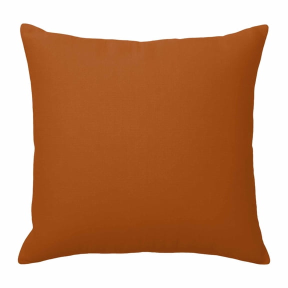 Throw Pillow Covers, Burnt Orange Decorative Throw Pillow Covers 18x18 Inch, Fall Autumn Thanksgiving Farmhouse Solid Color Square Linen Pillow Cases for Couch/Living Room/Sofa