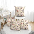thumbnail image 1 of Throw Pillow Covers, Cartoon Cute Cow Love Soft Square Pillow Cases with Invisible Zipper for Couch Bed Sofa, Farmhouse Fall Home Decor 16"x16", 1 of 7