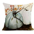 thumbnail image 1 of Throw Pillow Covers Case White Autumn Pumpkins Fall Vine Watercolor Blue Gray Pumpkin Linen Decorative Cases Cover Cushion 16x16 Inches Sofa Living Room Balcony Decor Pillow Cases, 1 of 6