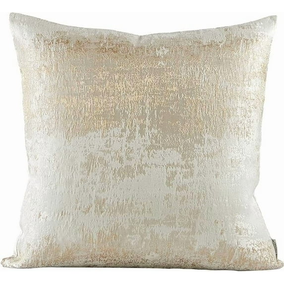 Throw Pillow Covers Cases Soft Decorative Accent Cream Gold Beige Cushion Covers for Living Room Couch Bed Sofa Chair Home Decor Decorations 22" x 22"