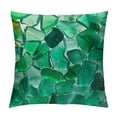 thumbnail image 1 of Throw Pillow Covers Colorful Beach Glass Sea Glass Green Design Square Pillowcase for Home Decor Sofa Car Bedroom Pillow case, 1 of 5