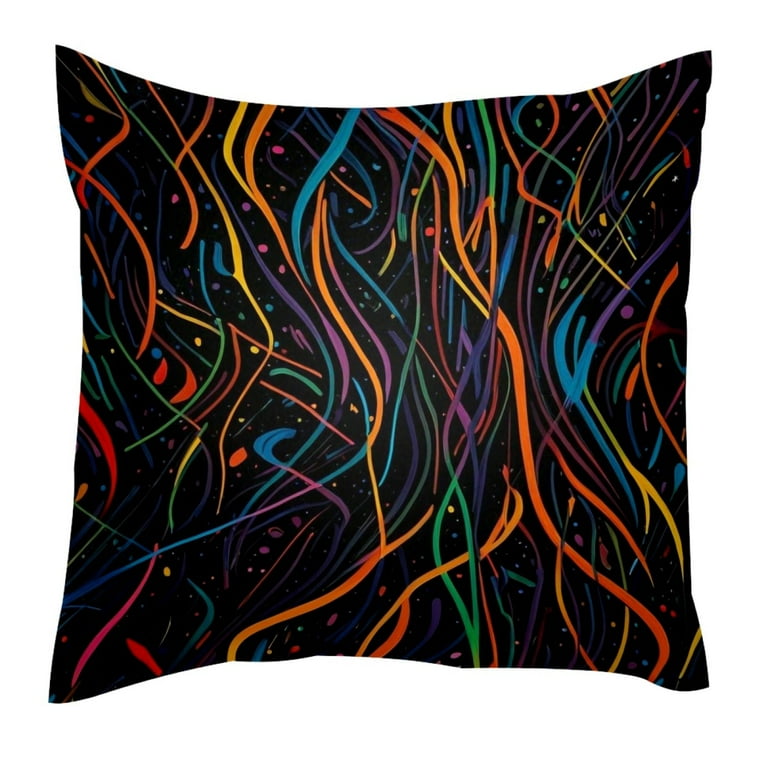 Throw Pillow Covers Couch Pillow Covers Throw Pillow Case Art Abstract Orange Mushroom Trippy Pattern Pillow Covers Decorative Throw Pillows Covers Walmart
