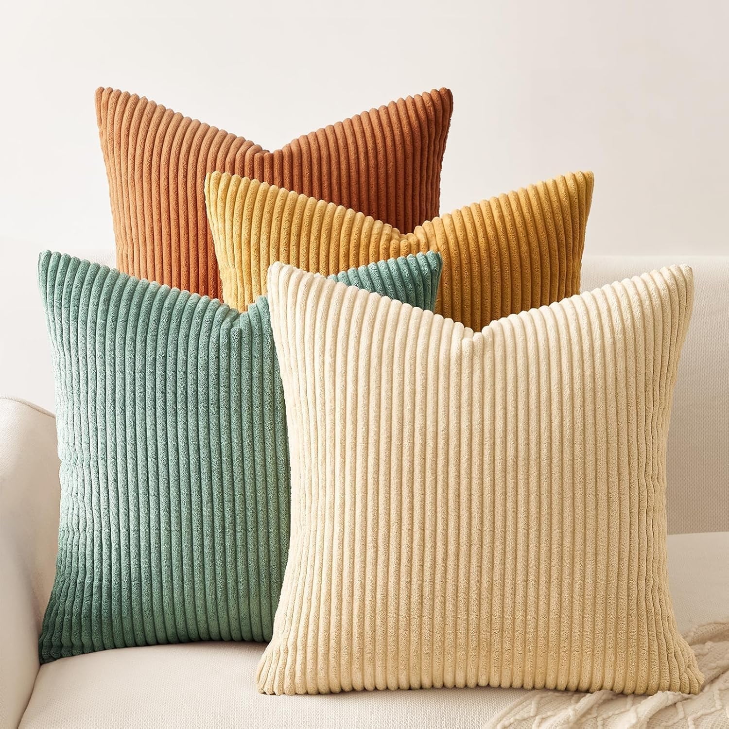 Throw Pillow Covers Cushion Cases, Set of Soft Velvet Modern