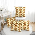 thumbnail image 1 of Throw Pillow Covers, Cute Pizza Cartoon Soft Square Pillow Cases with Invisible Zipper for Couch Bed Sofa, Farmhouse Fall Home Decor 16"x16", 1 of 7