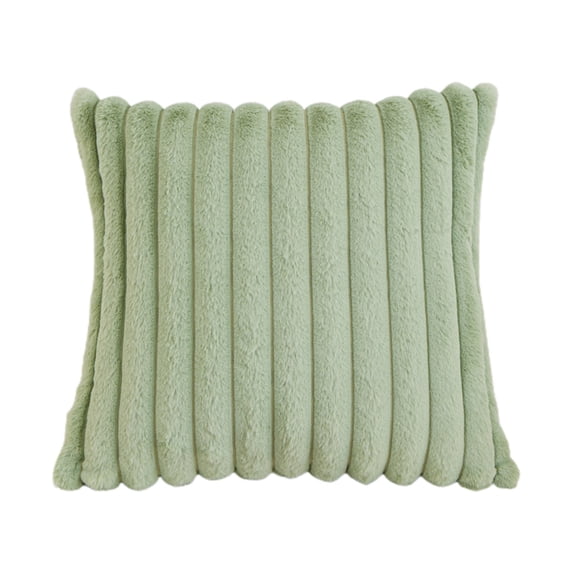 Throw Pillow Covers,Decorative Faux Fur Covers for Bed Living Room,Neutral Home Decor Accent for Sofa Green