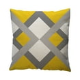 thumbnail image 1 of Throw Pillow Covers, Decorative Geometric 18 x 18 Inches Throw Pillow Covers, Decorative Geometric Yellow Grey, Modern Pattern Linen Square Pillow Cushion Case for Sofa Couch Bed Home Decor Outdoor, 1 of 5